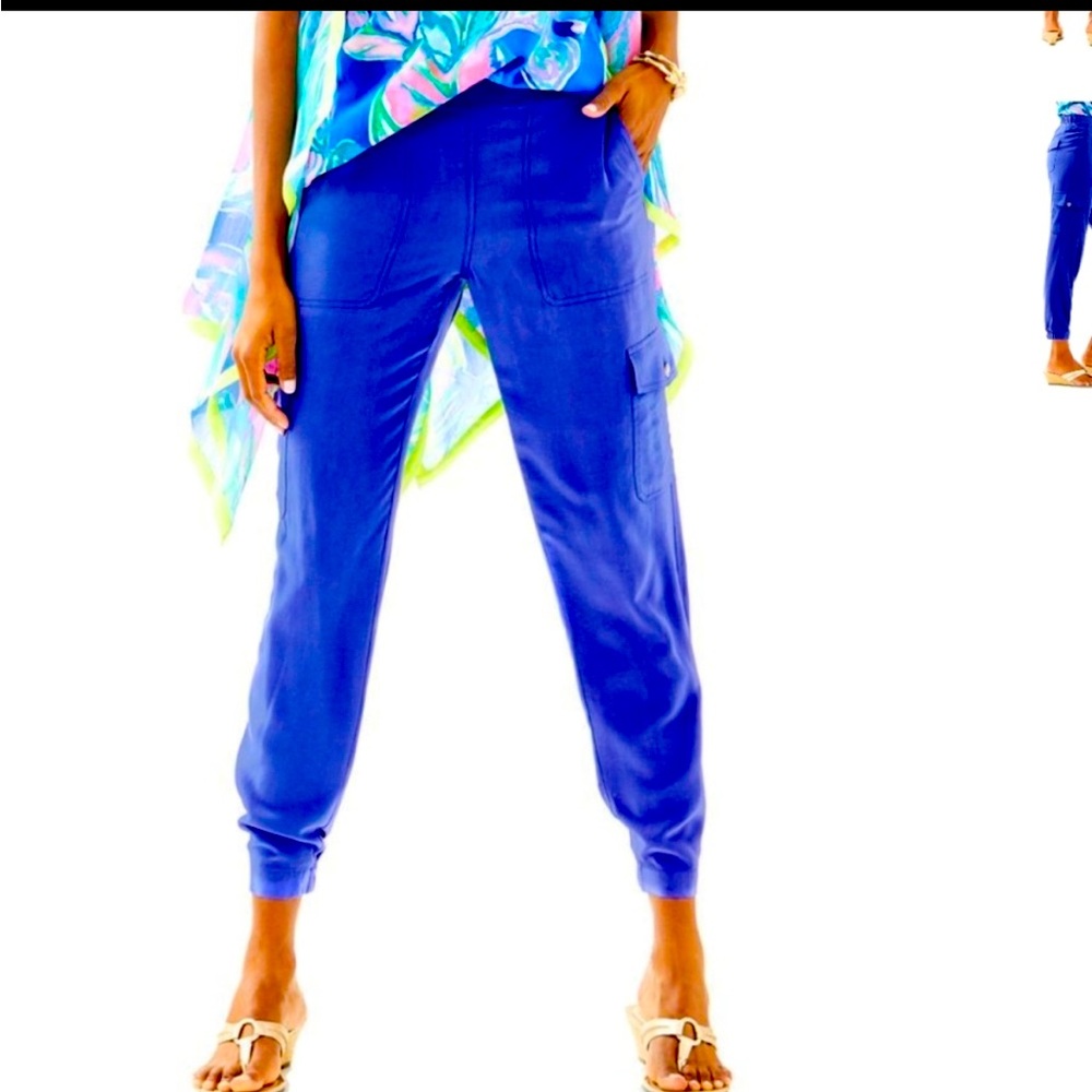 Lilly Pulitzer Lena cargo pant size small - Blue current